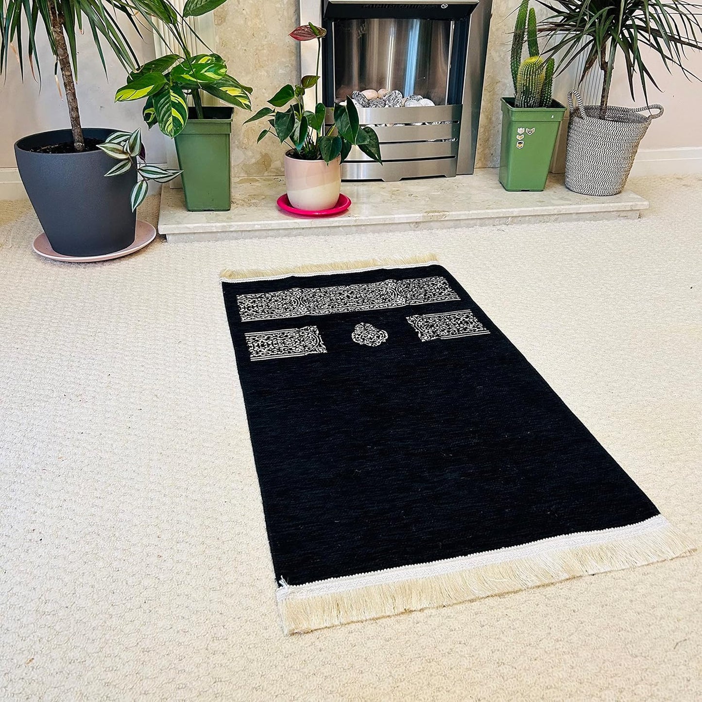AGASMART Kaaba Pattern Gift Boxed Muslim Gift Set with Tasbih, Kaaba Bag and Portable Prayer Mat (Model 2)