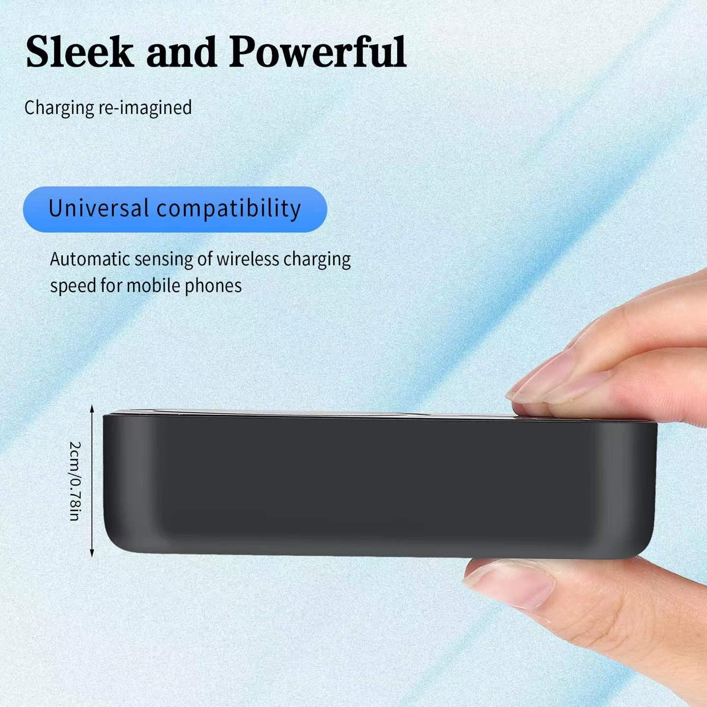 10000mAh Magnetic Wireless Power Bank and Battery Charger for iPhone 12-16