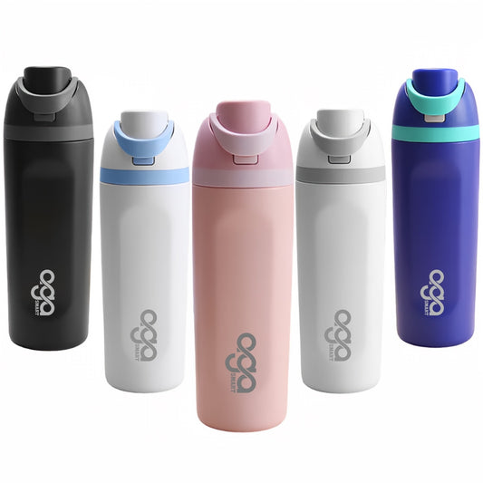 20 Oz Water Bottle with Leak Proof Lid, Carry On and Push Button | Insulated Stainless Steel Vacuum Bottle | One-handed Operation Travel Water Bottle for Gym & Sports