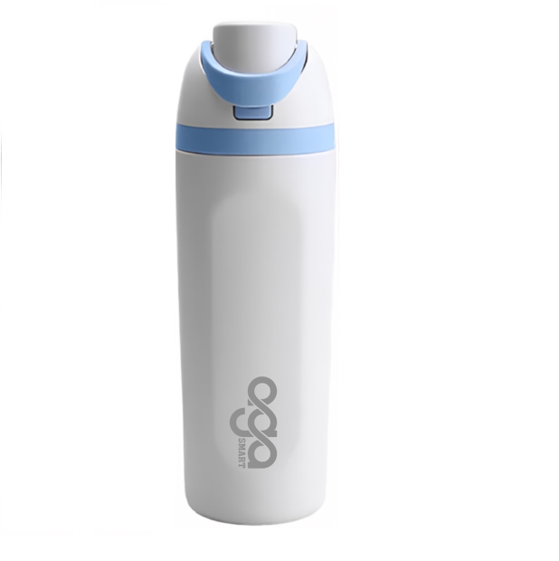 20 Oz Water Bottle with Leak Proof Lid, Carry On and Push Button | Insulated Stainless Steel Vacuum Bottle | One-handed Operation Travel Water Bottle for Gym & Sports